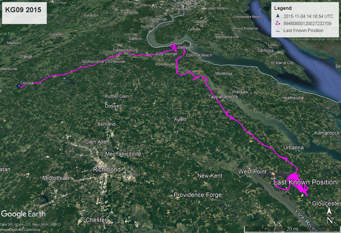 Bald Eagle KG09 Route in 2015